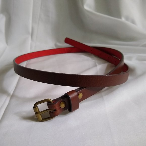 NEW Target brand faux leather dark brown belt - Picture 1 of 3